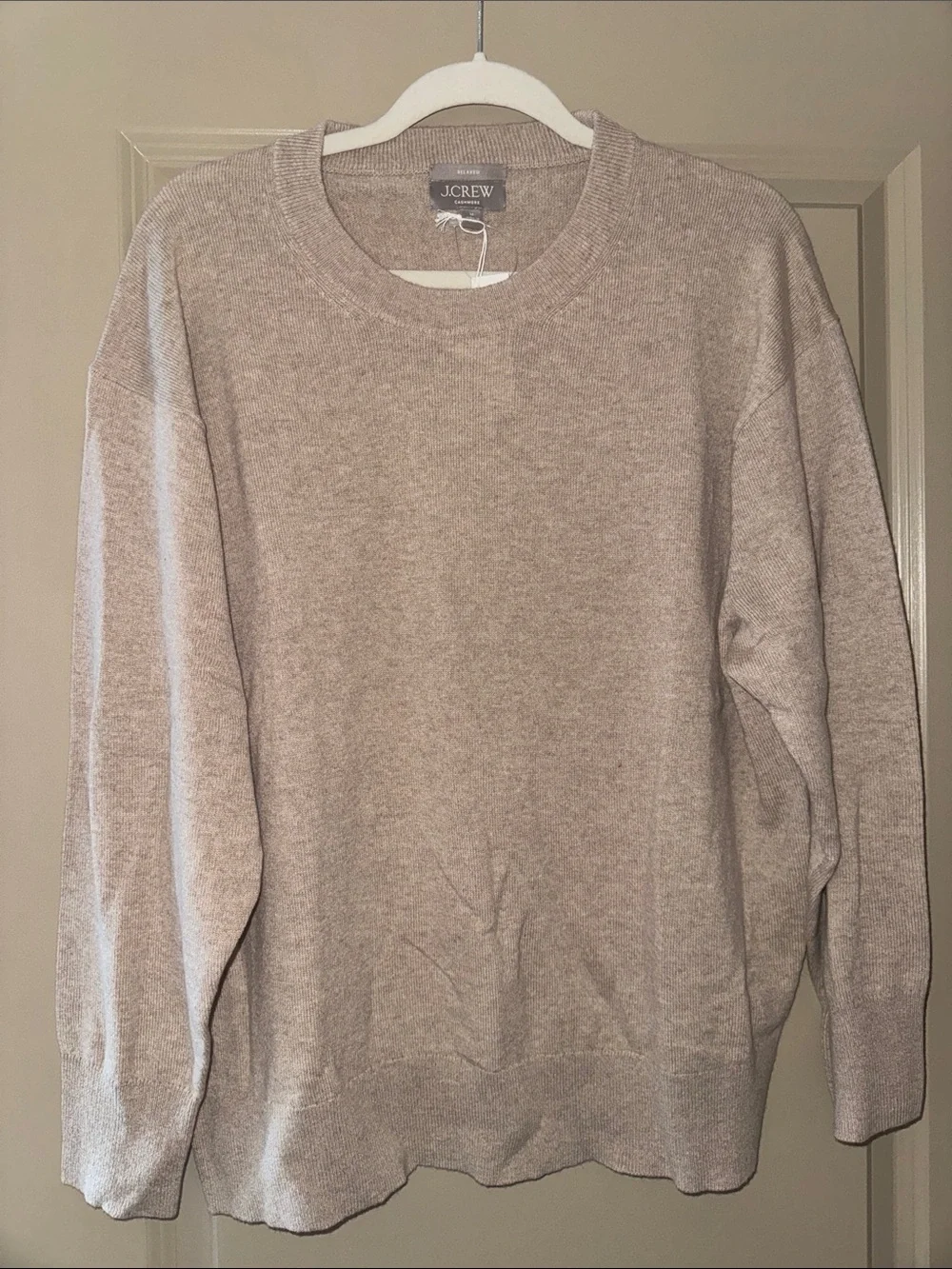 J. Crew Women's CASHMERE Sweater in Light Taupe
